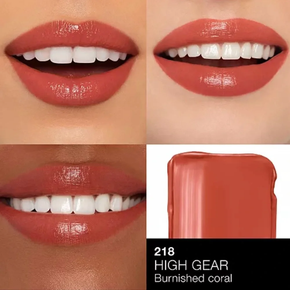 NARS Afterglow Sensual Shine Lipstick In (High Gear 218) Burnished Coral